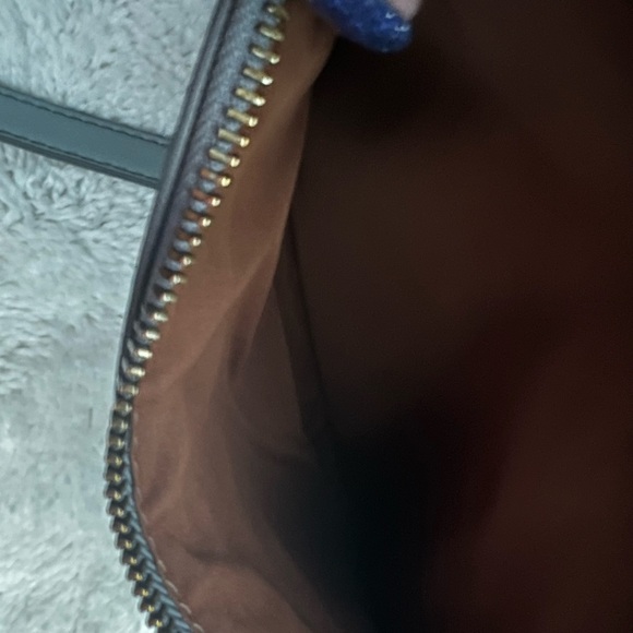 Fossil Farrah Smokey Blue Leather Crossbody - Picture 6 of 10